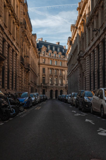 istock Parisian Street Lined with Cars 1300010596