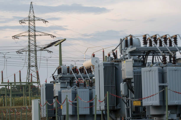 istock electricity transformer as part of the power grid 1300014054