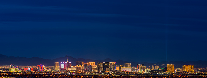 Las Vegas Skyline at night - panoramic