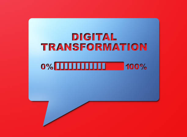 digitalización, concepto de transformación digital - 100 percent fotos fotografías e imágenes de stock