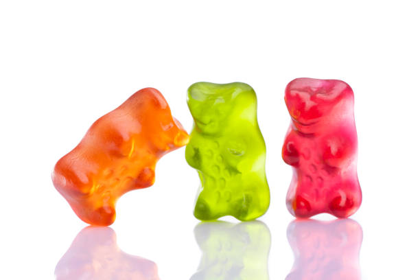 istock Sweet gummy bears on white 1300025257