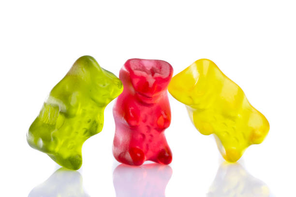 istock Sweet gummy bears on white 1300025497