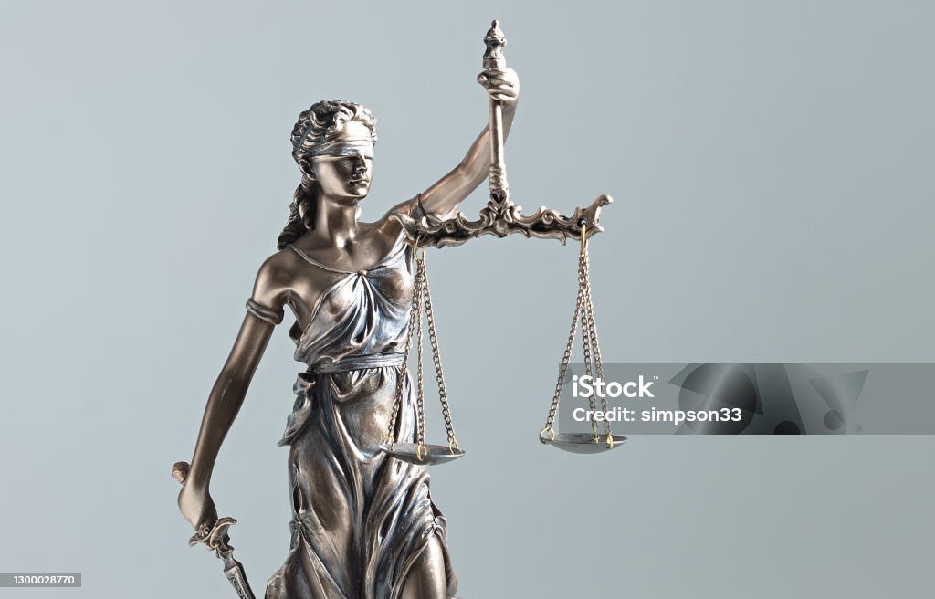 Statue der Gerechtigkeit - Lady Justice, Rechtskonzept - Lizenzfrei Gleichgewicht Stock-Foto