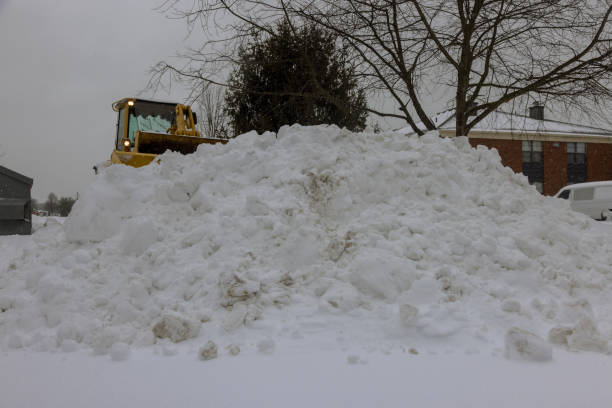 istock Snow removal tractor clears the road after heavy snowfall. 1300030913