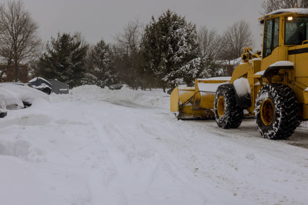 istock Snow removal after snowfall blizzards 1300030915
