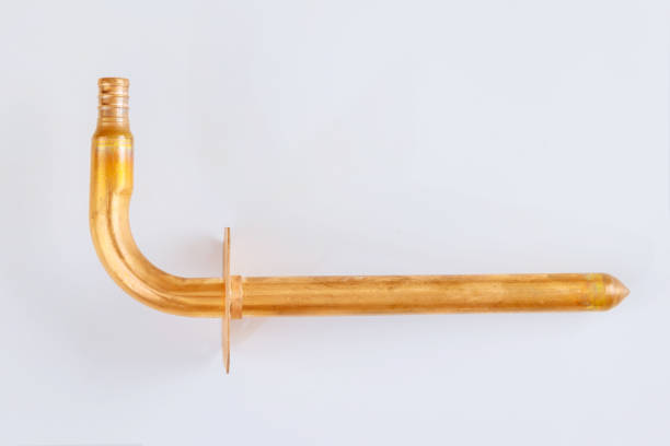 istock PEX Crimp Copper Stub Out Elbow with ear plumbing fitting isolated a white background 1300032132