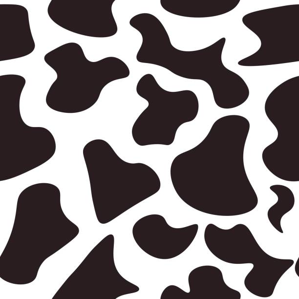 Black and white seamless pattern with cow animal print. Repetitive background with cow or dalmatian dog spots. Black and white seamless pattern with cow animal print. Repetitive background with cow or dalmatian dog spots. dog splashing stock illustrations