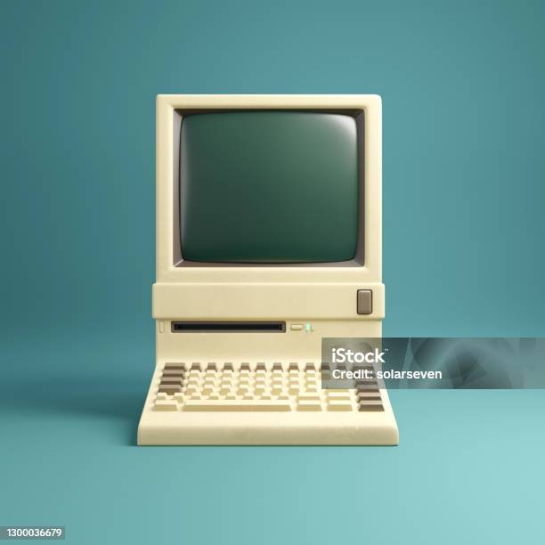 Retro Computer Horizontal Vintage And Retro Desktop Computer Stock Photo - Download Image Now ...