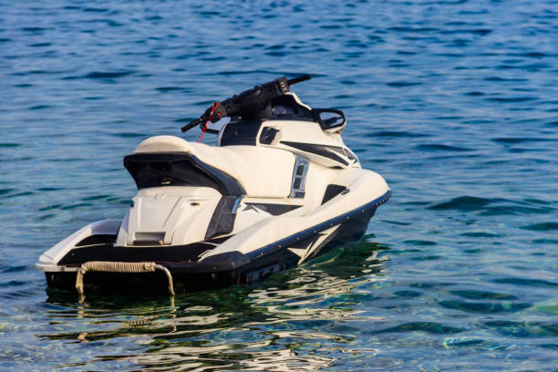istock Empty jet ski in a sea. Summer vacation concept 1300042303