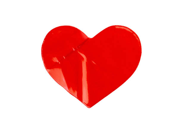 istock red heart shape sticker isolated on white background 1300049571