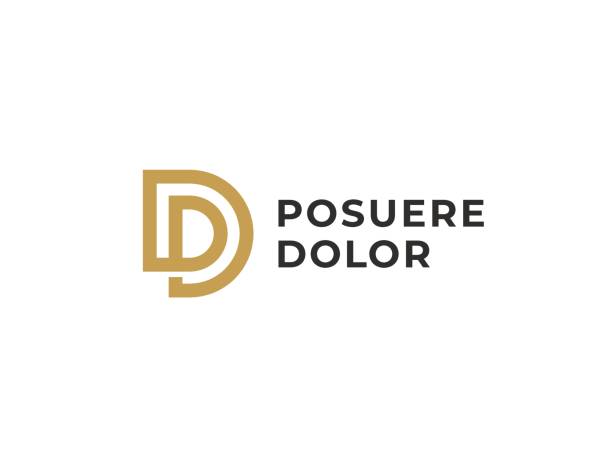 dp или pd. монограмма из двух букв d'p или p'd. luxury, простой, минимальный и элегантный dp, дизайн логотипа pd. шаблон иллюстрации вектора. - a d stock illustrations