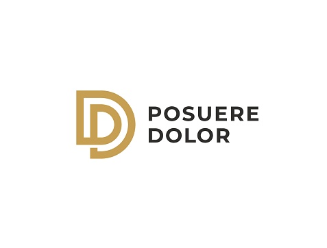 DP or PD. Monogram of Two letters D&P or P&D. Luxury, simple, minimal and elegant DP, PD logotype design. Vector illustration template.