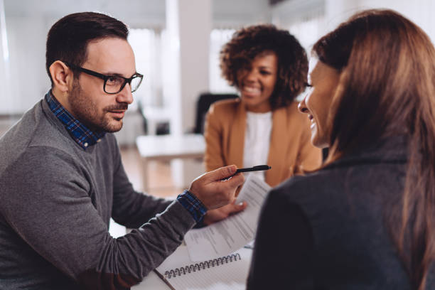 istock Busienss colleagues discussing during a meeting 1300052273