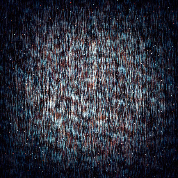 istock Sparkling dots and dashes on a dark grunge background. Bright shiny background for design with darkened frame 1300053034