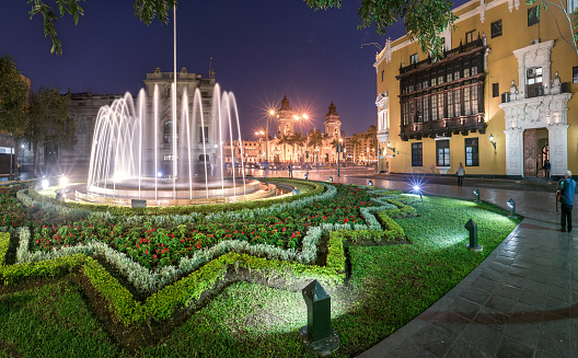 Peru Square in Lima downtown, Peru.