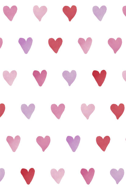 istock a seamless pattern with watercolor touch hearts for banners, cards, flyers, social media wallpapers, etc. 1300068297