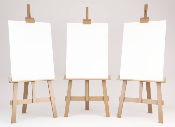 3d rendering of a wooden easel