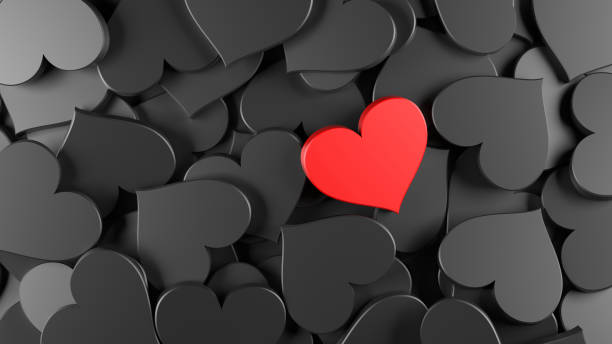 istock Black and red hearts background, concept for holidays 1300077916
