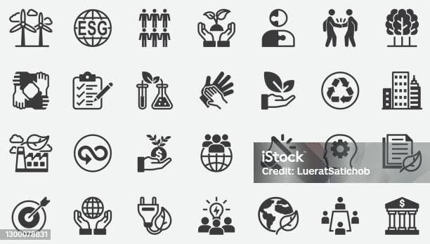 Esgenvironmental Social And Governance Concept Icons Stock Illustration - Download Image Now