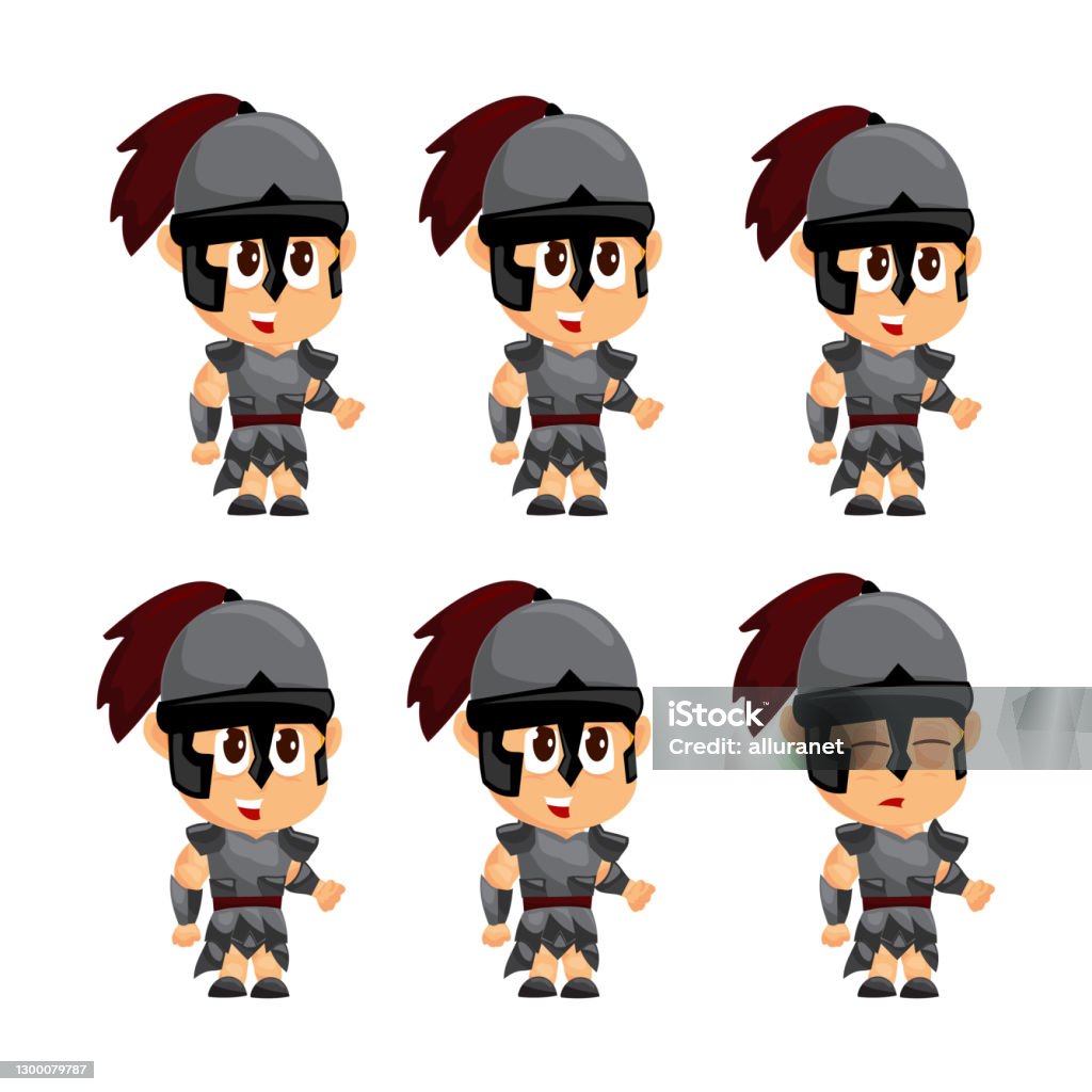 Spartan Cartoon Idle Game Character Animation Sprite Template Stock  Illustration - Download Image Now - iStock