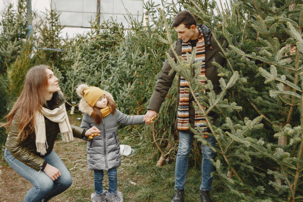 istock Family choosing a christmas tree 1300081039