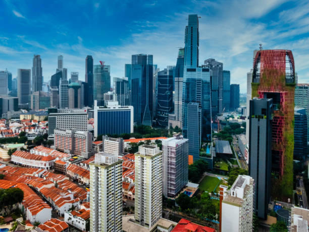 istock Singapore skyline - old and new buildings 1300086263