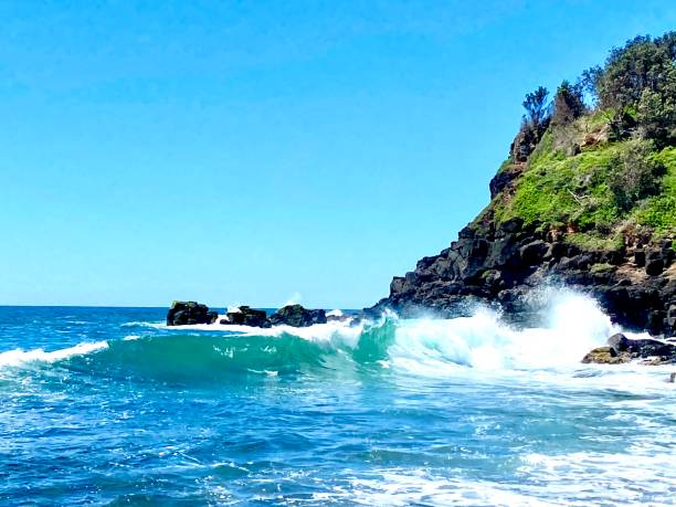 istock Blue Ocean Blue Sky Paradise at Ballina Beach 1300087573
