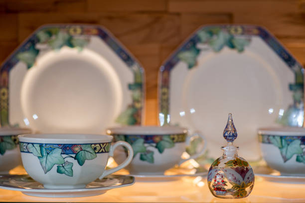 istock fine porcelain in an illuminated display case with the aperture almost open 1300090023
