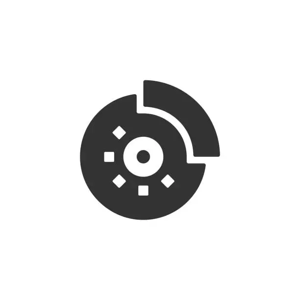 Vector illustration of Disc Brake Icon