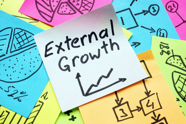 istock Business External Growth calculation on memo and graphs. 1300094764