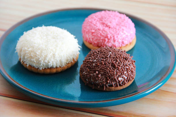 istock sweet marshmallows on cookies with pastry sprinkles 1300099639