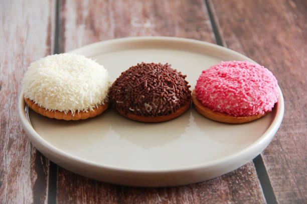 istock sweet marshmallows on cookies with pastry sprinkles 1300099656