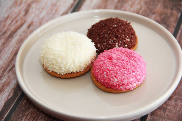 istock sweet marshmallows on cookies with pastry sprinkles 1300099673
