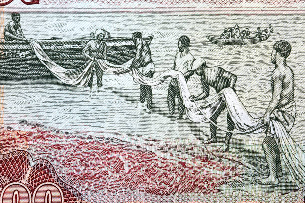 istock Fishermen from old Ghanaian money 1300103516