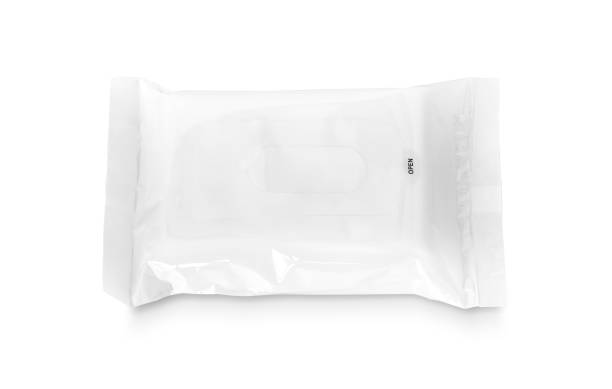 istock blank packaging white plastic pouch for wet wipes paper design mock-up 1300105392