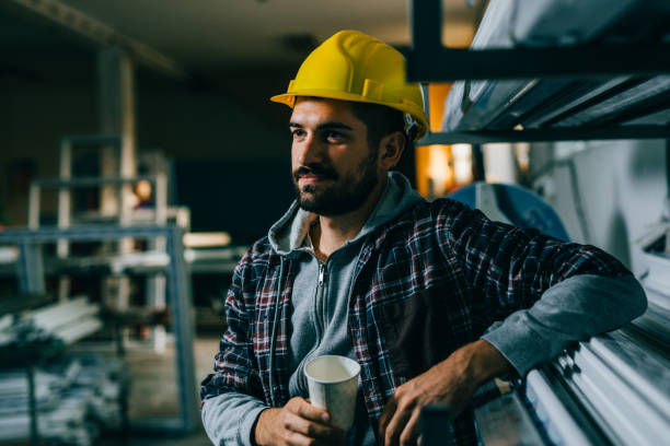 istock woker has time off in factory 1300106497