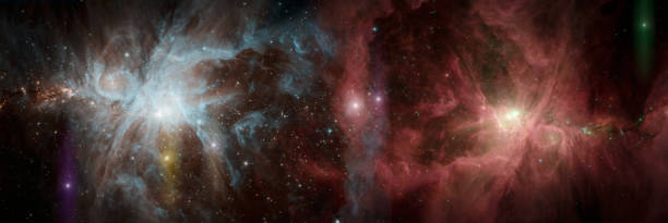 istock Cosmic nebula and stardust in deep space banner background. Cosmic galaxies in the solar system. Elements of this image furnished by NASA. 1300107812