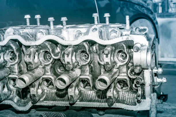 istock Part of the internal combustion engine of a modern car. 1300111033