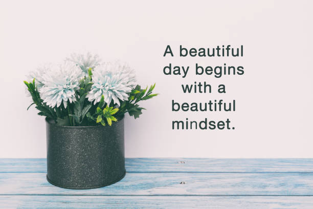 istock Inspirational Quotes - A beautiful day begins with a beautiful mindset 1300111822