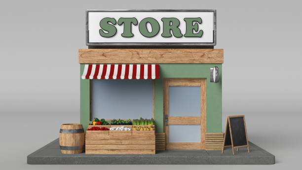 istock 3D Cartoon Shop Keeper Character 1300116228