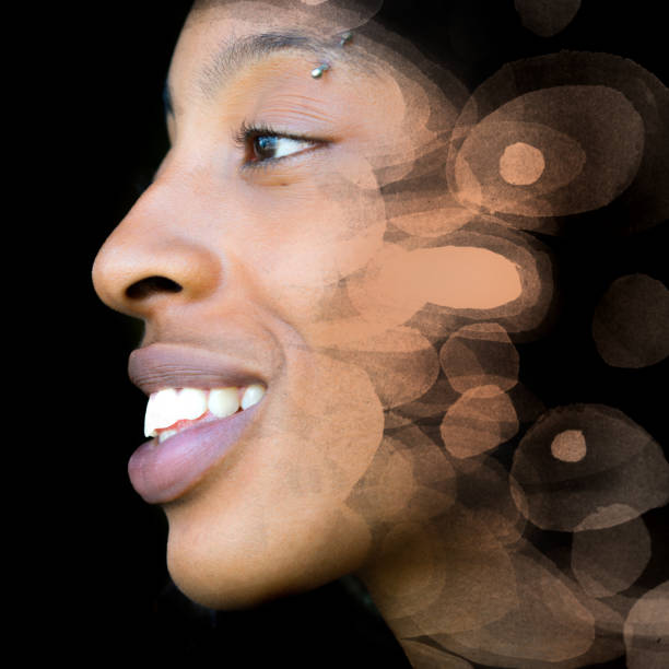 istock A digital illusttration portrait on black background 1300117000