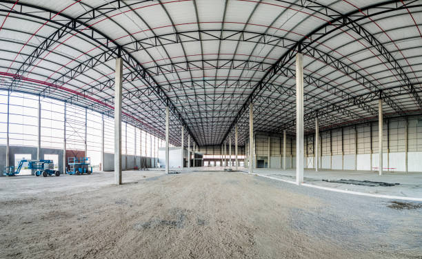 istock Warehouse Construction Site Spherical Panorama View Indoors 1300119025