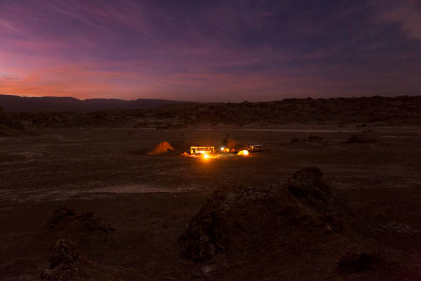 istock Camping at sunset in the Atacama desert 1300119733