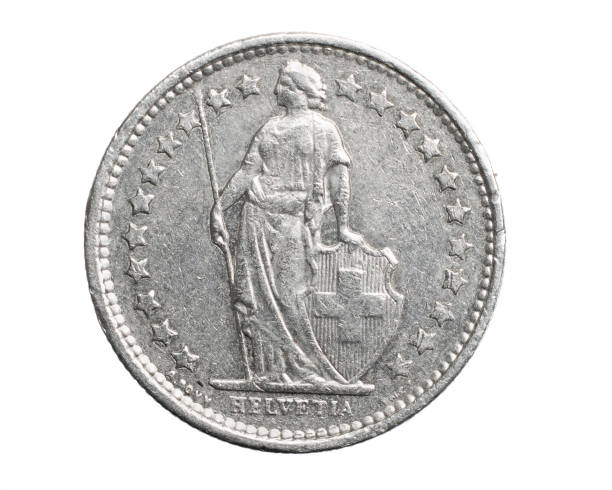 istock half Swiss Franc coin isolated on white background 1300126210