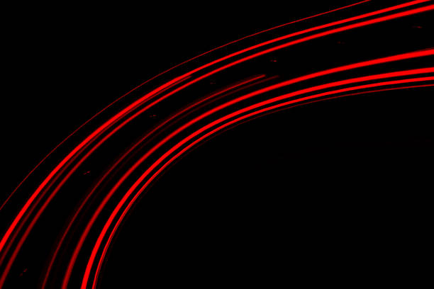 istock abstract red car lights at night. long exposure 1300126249