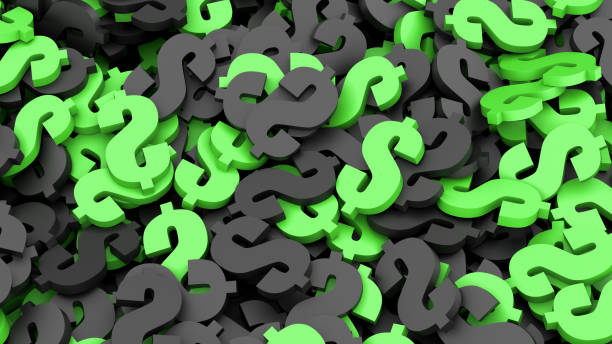 istock Black and green dollar signs 1300131785