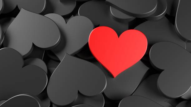 istock Black and red hearts background, concept for holidays 1300132347