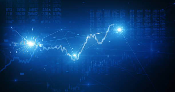 株式市場 - 金融グラフと数値 - 投資、経済、チャート - stock exchange stock market stock certificate wall street ストックフォトと画像