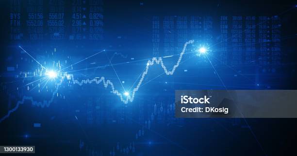 Stock Market Financial Graphs And Figures Investment Economy Chart Stock Photo - Download Image Now