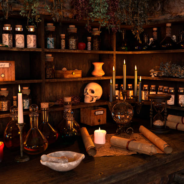 istock 3D illustration medieval fairy tale cottage 1300134682